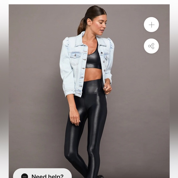 Carbon38 7/8 Legging in Takara Shine/Liquid/Faux Leather - Picture 2 of 7